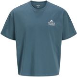 Jack & Jones T-shirt met ronde hals en korte mouwen, 100% katoen, blauw, maat S