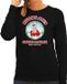 Bellatio Decorations foute Kersttrui/sweater voor dames - buddha says cheers & relax - zwart - wijn M