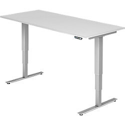 Hammerbacher Zit-sta bureau XDSM19/W/S Wit 180 x 80 x 62-127 cm