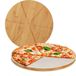 Relaxdays Pizzaplank bamboe - set van 2 - Ø 33 cm