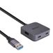 Lindy 43389 USB 3.2 Gen 1 (3.1 Gen 1) Type-A Hub - 5000 Mbit/s - Zwart, Grijs