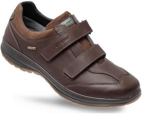 Grisport GRI 8637 Vrouwen Wandelschoenen Laag Leer Bruin of Zwart Veters 44