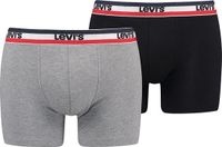 Levi's Brief Boxershorts 2-Pack Zwart Grijs - Maat S - Heren