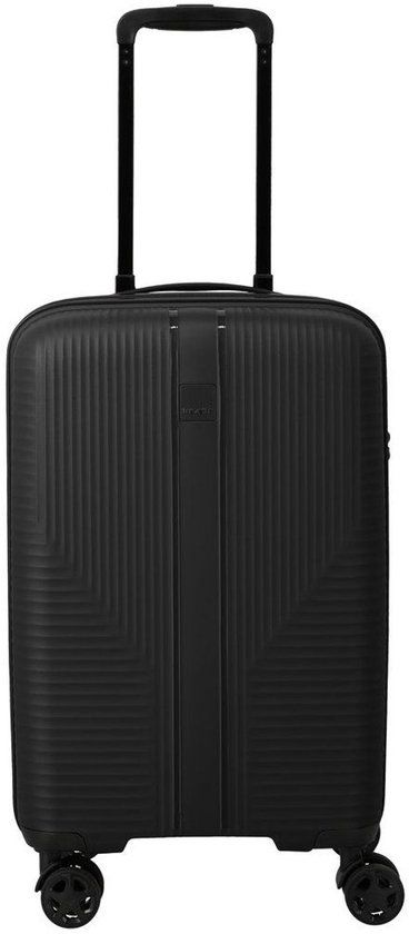 Travelite Air Stripe 4-Wiel Handbagage Koffer 55cm Slim Zwart