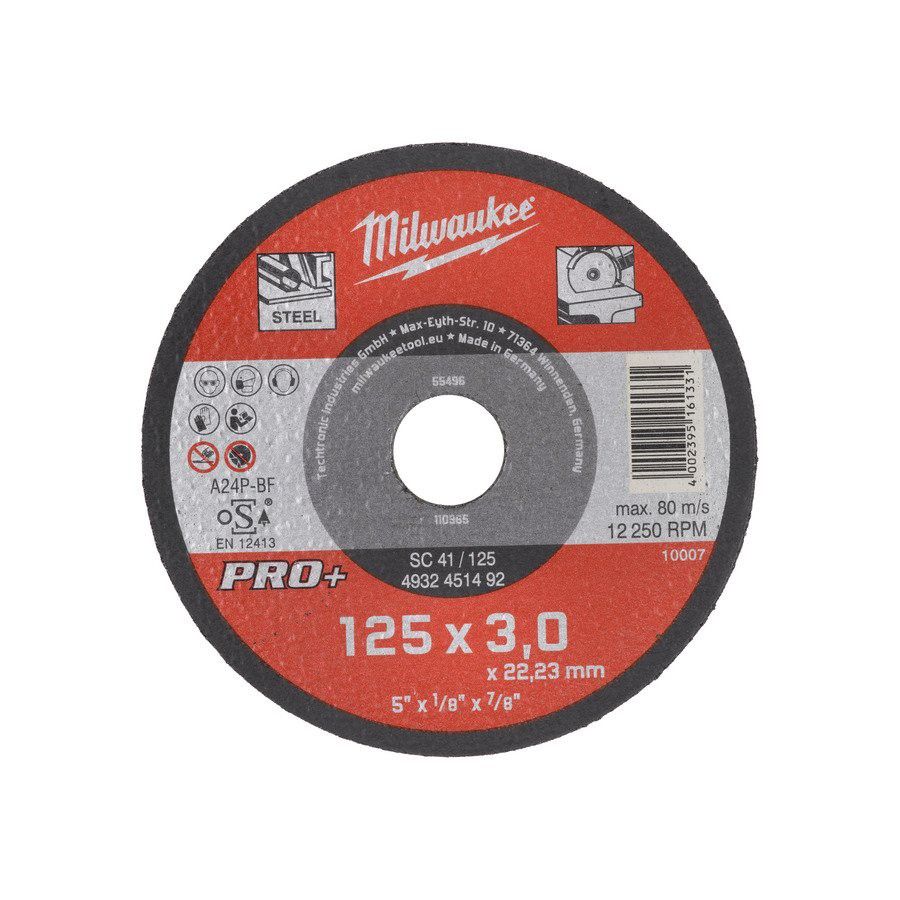 Milwaukee 4932451492 Metal Cutting Disc SC41 125 x 3 mm PRO+
