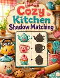 Cozy Kitchen Shadow Matching: An Interactive Learning Activity Book to Boost Focus and Visual Skills
