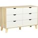 MRTRS Commode Scandinave Beige 6 Tiroirs 120cm