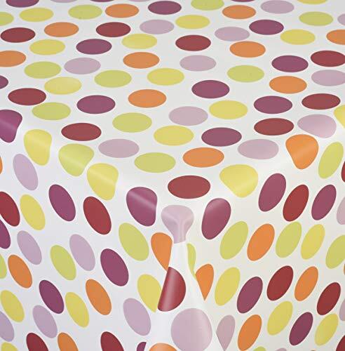 Venilia Wasdoek tafelkleed met opdruk Confetti kleurrijk rond, tafellinnen, wastafellaken, vloeistofdicht, onderhoudsvriendelijk, 140 cm 55048