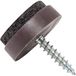 Adsamm FP-S-BR-20-4 FP-S-BR-20 4 x viltglijders met schroef, bruin, Ø 20 mm