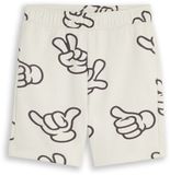 Tom Tailor Sweatshorts met patroon - Maat 104 - off white grey hand design