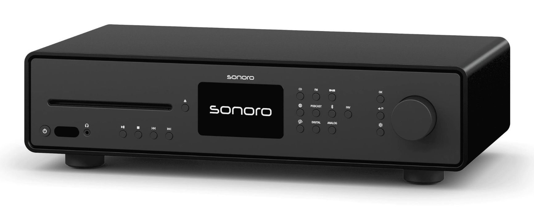 Sonoro Quantum stereoreceiver - Mat zwart