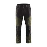Blåkläder Service werkbroek met stretch 1456-1845 - Groen/Zwart - C146