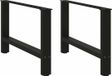 vidaXL Salontafelpoten 2 stuks 70x(42-43) cm staal zwart