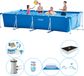 Piscine Rectangulaire 450x220x84 cm - Ensemble Combiné