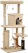 PawHut Poteau griffoir pour chat - Panneau de particules - 55x44x132cm - Beige