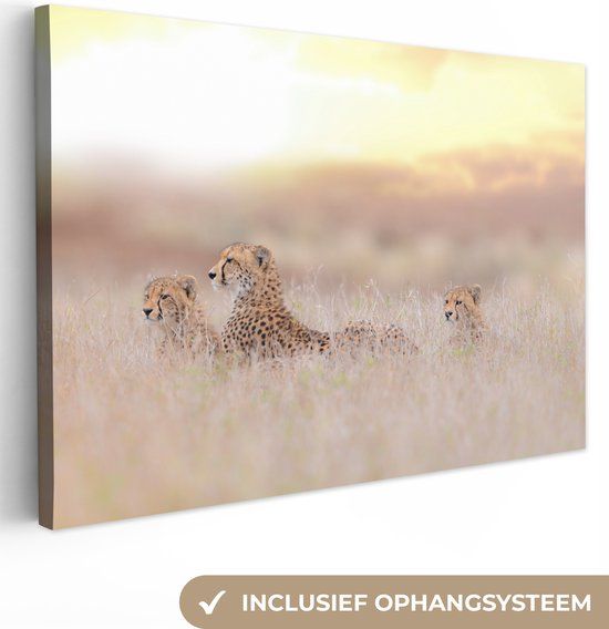 OneMillionCanvasses Canvas schilderij Luipaard - 150x100 cm