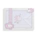 Beddengoedset Bercau Beddengoedset voor wieg, 3 stuks, 60 x 120 cm, model Luna Universo, wit en roze