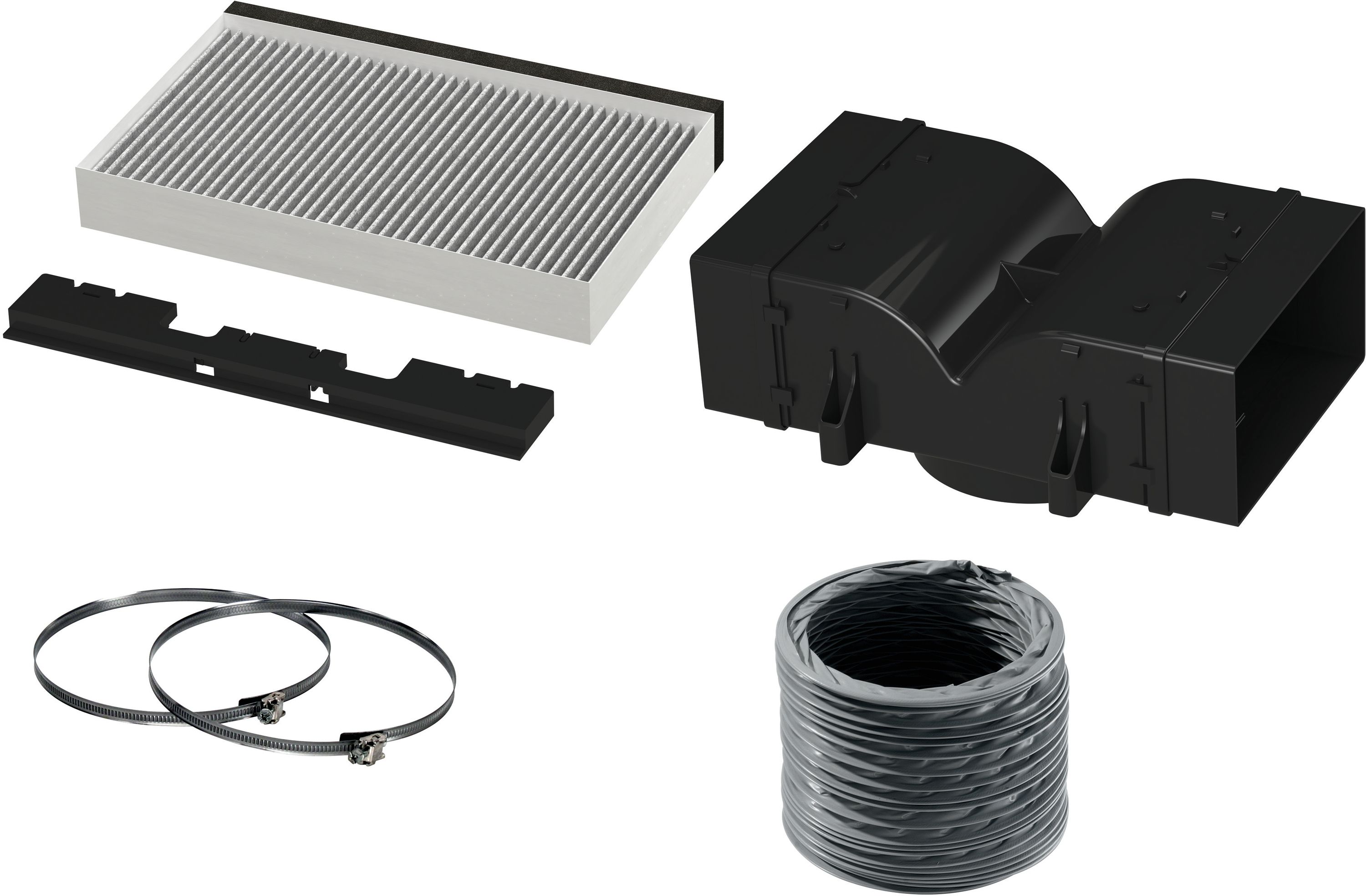 Bosch DWZ2CB1I4 Cooker hood exhaust air set Black, Grey