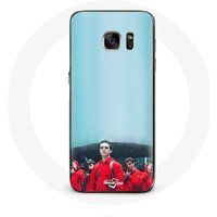 Maniacase Hoesje voor Samsung Galaxy S7 La casa de papel Berlijn Rio en Tokio Blauwe Achtergrond