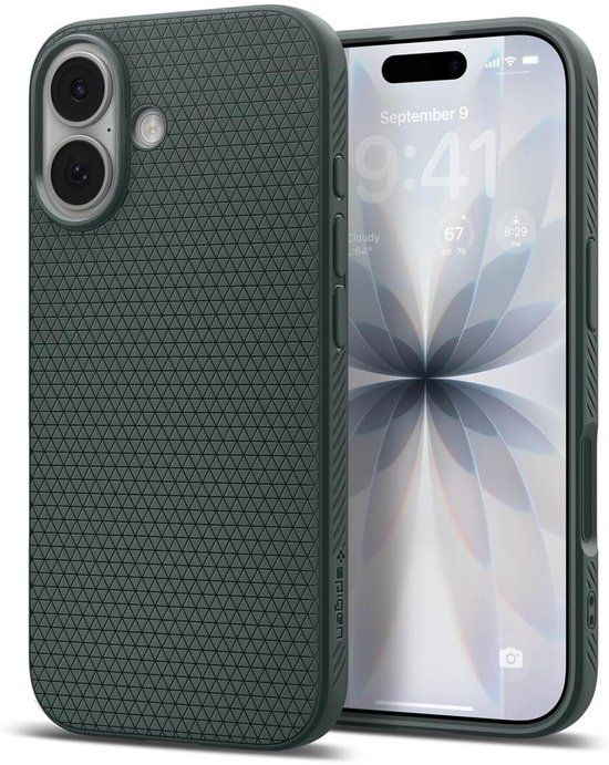 Spigen Liquid Air mobiele telefoon behuizingen 16 cm (6.3") Hoes Donkergroen