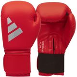 Adidas Speed 50 bokshandschoenen voor volwassenen, rood/zilver, 14 oz