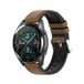 By Qubix - Leer + Siliconen Bandje - Bruin - Geschikt voor Huawei Watch 5 - 46mm