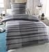Bol Microfibre d'hiver, literie thermique en polaire, 200 x 200 cm, polyester, rayé, design 3