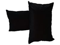 Kussensloop Lemos Home Set van 2 decoratieve kussenhoezen van 100% katoen, concept collectie, kleur en maat naar keuze, 50 x 30 cm, Zwart