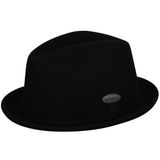 Kangol Lite Felt Player Trilby Hoed Zwart Wol Maat S Unisex