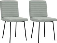 vidaXL Eetkamerstoelen 2 stuks fluweel lichtgrijs