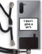 Case Company Hoesje met koord geschikt voor Samsung Galaxy Note 10 - Don't give a shit - Zwart