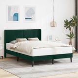 Maison Exclusive - Lit cadre avec tête de lit vert foncé 120 x 190 cm, velours