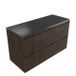 Saniclass Badkamermeubelset - 120x45x63cm - Noche basalten wastafelblad gepolijst - 1 wasbak - zonder kraangat - 2 lades - mat eiken charcoal (hout)