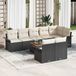 Maison Exclusive - Salon de jardin avec coussin 9 pcs Noir polyrotin