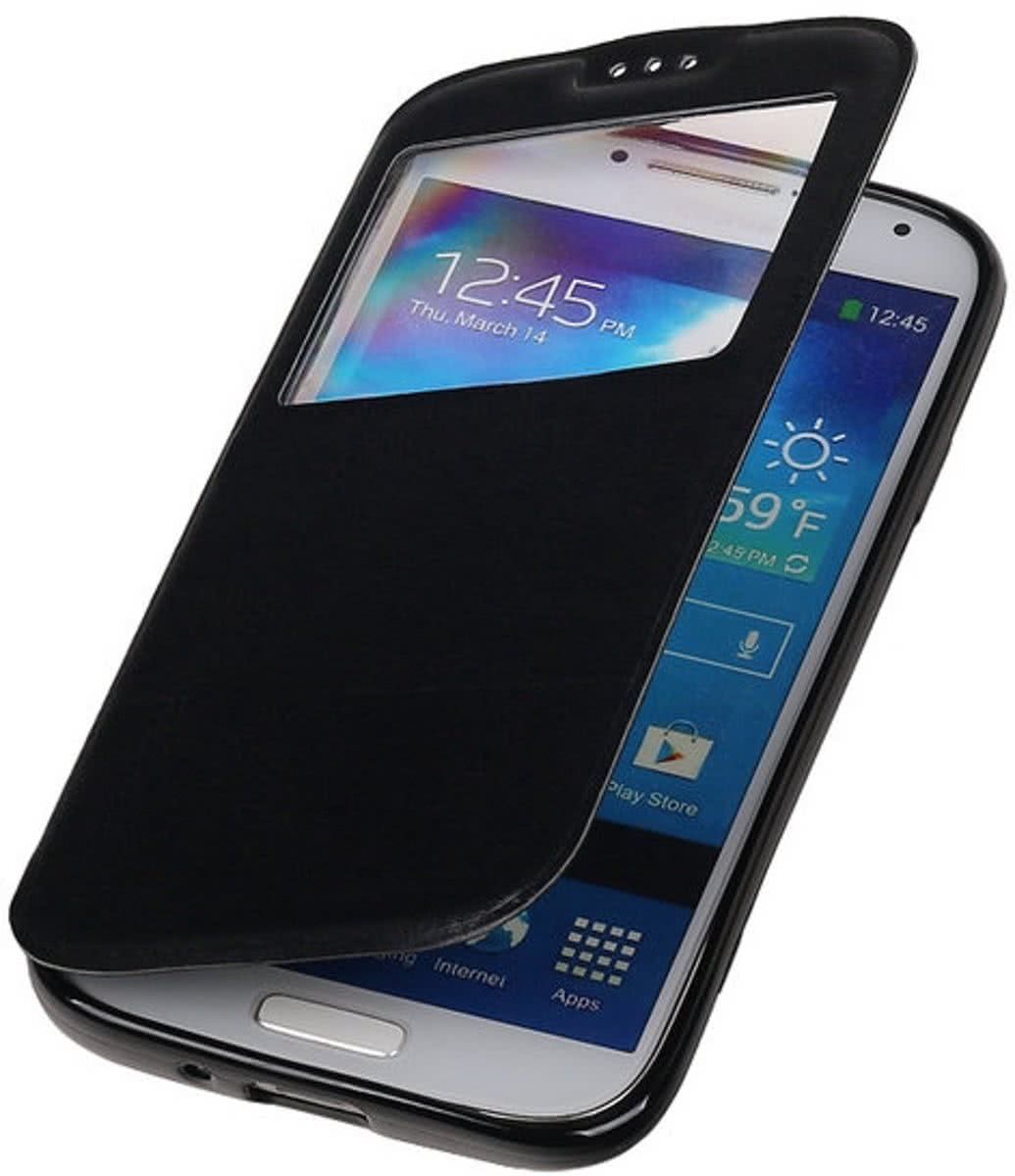 Best Cases Polar View Map Case Zwart Samsung Galaxy S4 Mini I9190 TPU Bookcover Hoesje