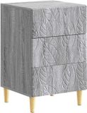 vidaXL Nachtkastje Grijs Sonoma 43 x 39,5 x 66,5 cm Bewerkt hout