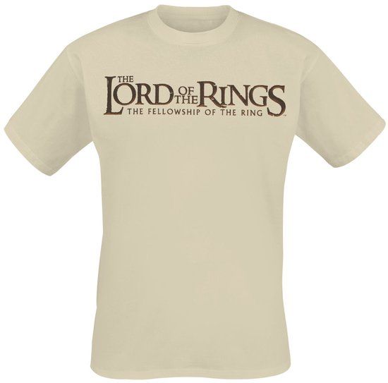 THE LORD OF THE RINGS Cotton Division The Lord Of The Rings Map Oversize Heren T-shirt zand XL