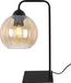 Costa Lampe de table noir, 1 point lumineux, abat-jour en verre, couleur miel, douille E27