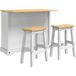 Vidaxl Ensemble Cuisine Îlot 3 Pc Corona Blanc Et Cire De Miel
