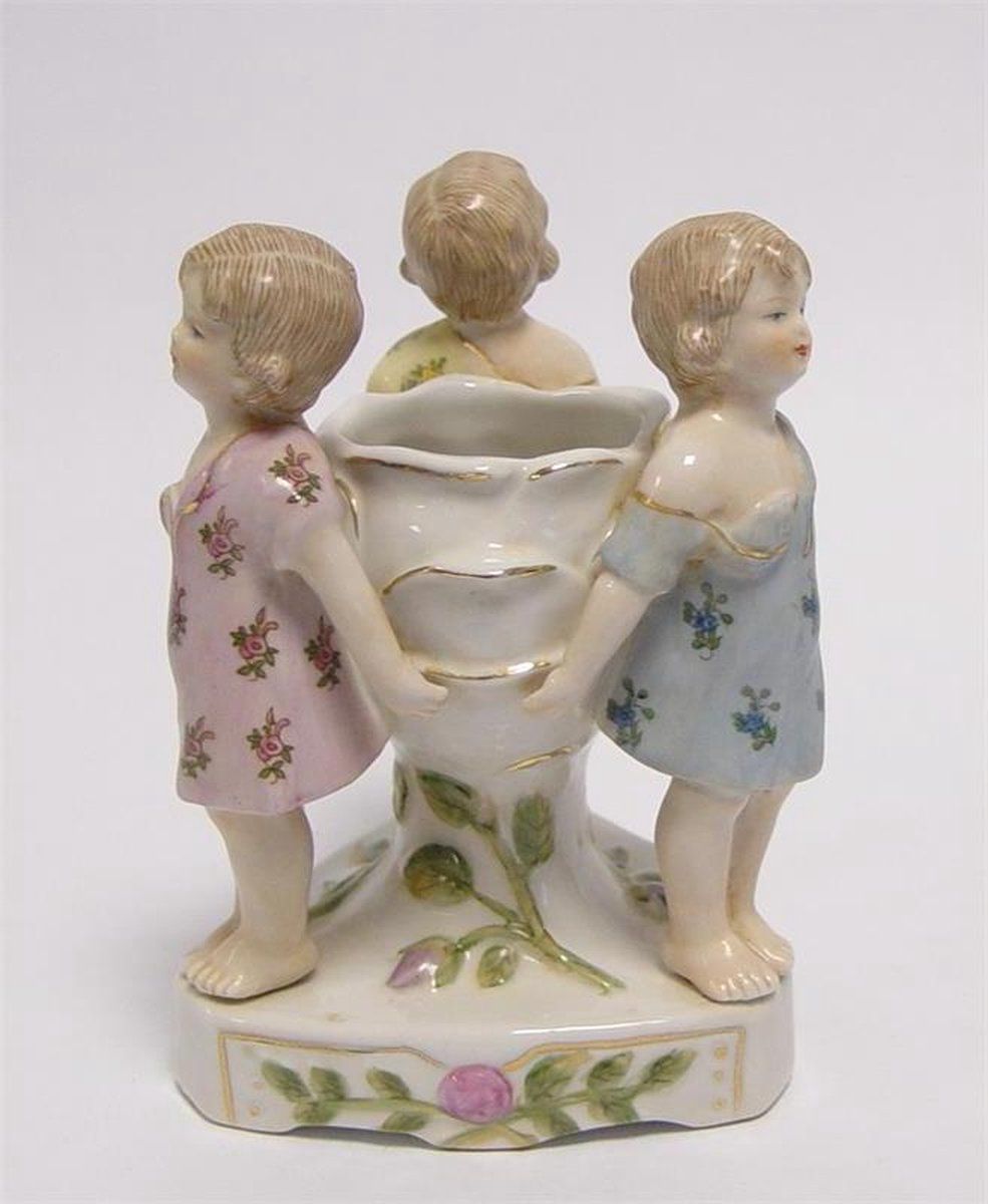 Baakman De drie Kinderen Bloempot - Porselein - Wit - 14,5 cm