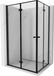 Mexen Mist-F Duo vouwbare douchecabine links 110 x 75 , zwarte omlijsting, zwart