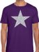 Le point culminant du spectacle - t-shirt déguisé - violet - avec étoile argentée en paillettes - hommes - glamour - Disco L