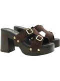 Desa Huisschoenen 'Plattformrutschen' bruin