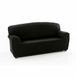 Sofakover® Super elastische bankovertrek voor 3-zits, exclusief design, ademend, comfortabel en duurzaam, eenvoudig aan te brengen, afmetingen 180-220 cm, zwart