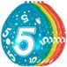 Merkloos / Sans marque Folat Bv 15x stuks 5 Jaar thema versiering helium ballonnen 30 cm - Feestartikelen versiering