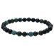 Lucardi - Heren Stainless steel herenkralenarmband groen