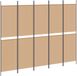 vidaXL - 5-Panel Kamerscherm - Beige - 250 x 200 cm - Stof