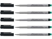 Faber-Castell Multimark 152499 S niet-permanente marker, zwart, 5 stuks