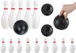 Lean toys Jeu de quilles classique avec deux balles et 10 quilles jeu d'adresse