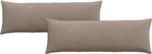 vidaXL Zitkussens 2 stuks Stof Taupe 120 x 40 cm